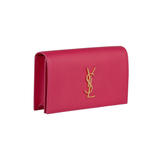 SAINT LAURENT PINK CLASSIC KATE MONOGRAM CLUTCH