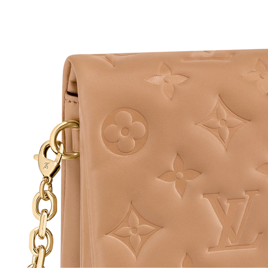 LOUIS VUITTON CAMEL COUSSIN POCHETTE BAG