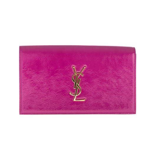 SAINT LAURENT MAGENTA CLASSIC KATE MONOGRAM CLUTCH