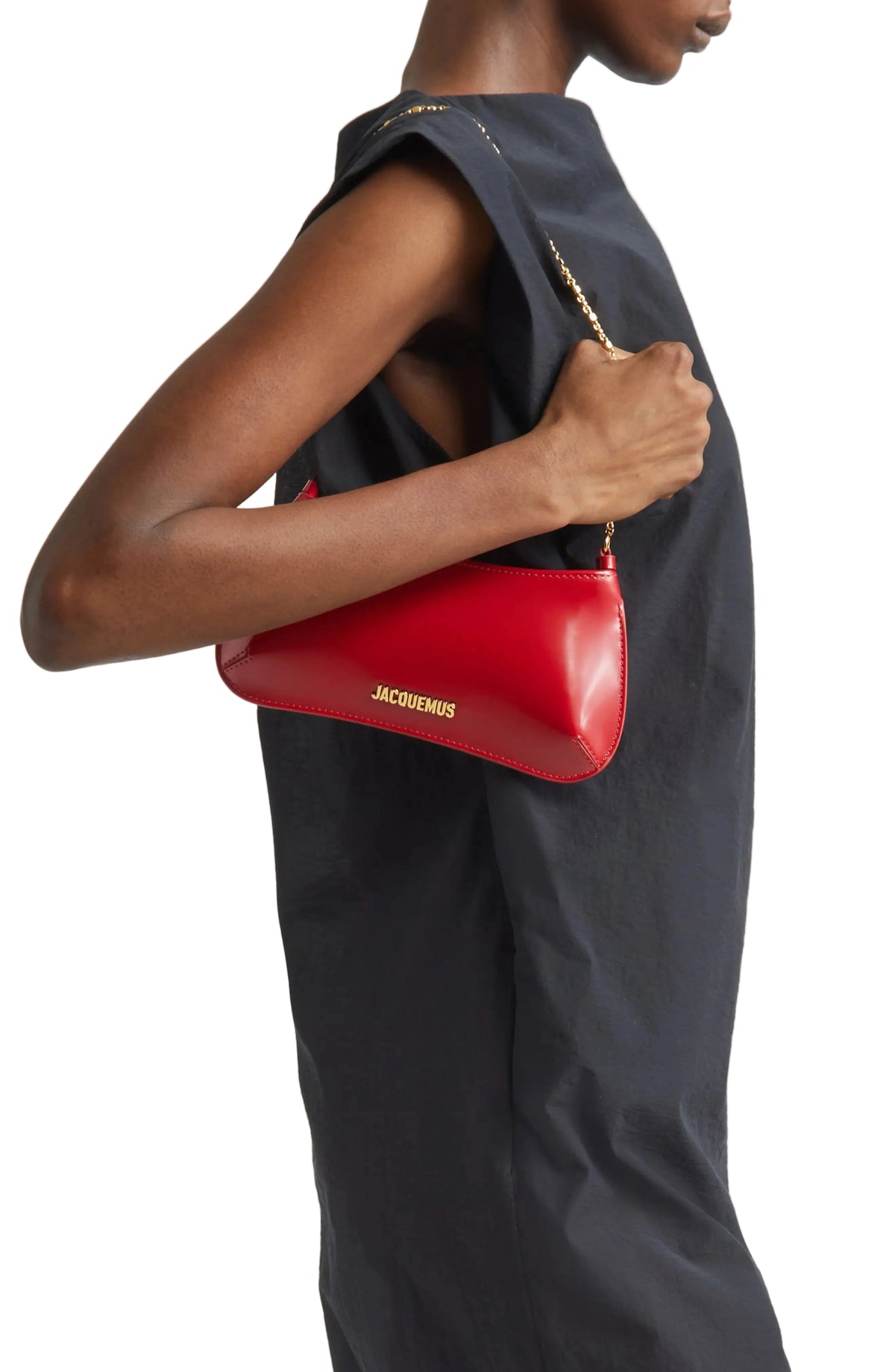 JACQUEMUS RED LE PETIT BISOU CHAINE BAG