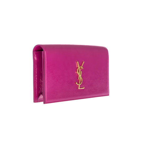 SAINT LAURENT MAGENTA CLASSIC KATE MONOGRAM CLUTCH