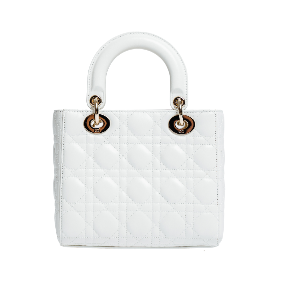 CHRISTIAN DIOR WHITE LADY DIOR SMALL