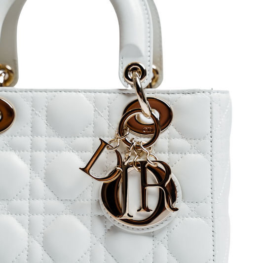 CHRISTIAN DIOR WHITE LADY DIOR SMALL