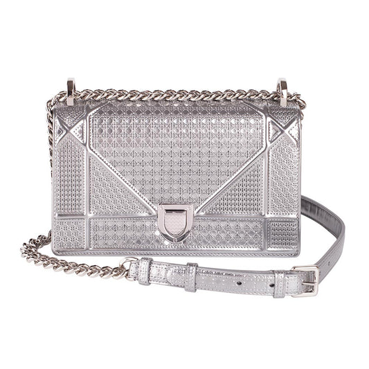 CHRISTIAN DIOR SILVER DIORAMA SMALL