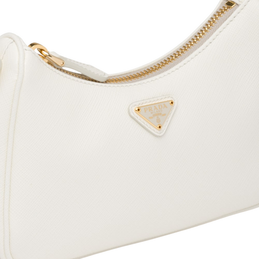 PRADA CREAM SAFFIANO LEATHER MINI