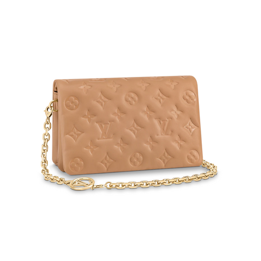LOUIS VUITTON CAMEL COUSSIN POCHETTE BAG