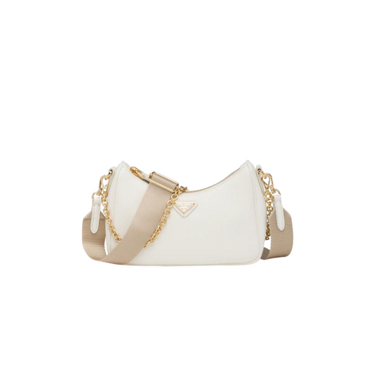 PRADA CREAM SAFFIANO LEATHER MINI