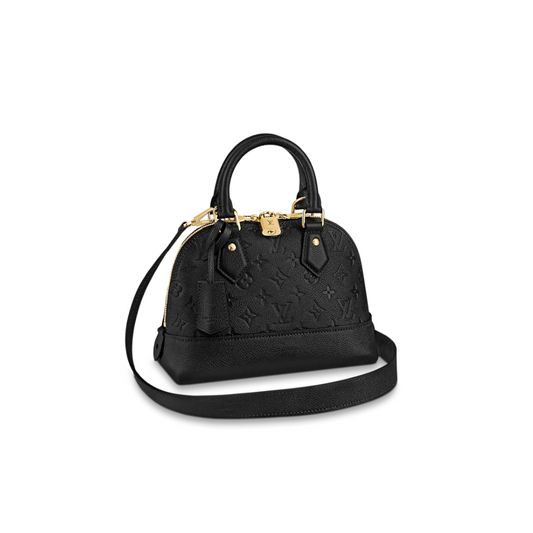 LOUIS VUITTON BLACK NEO ALMA BB BAG