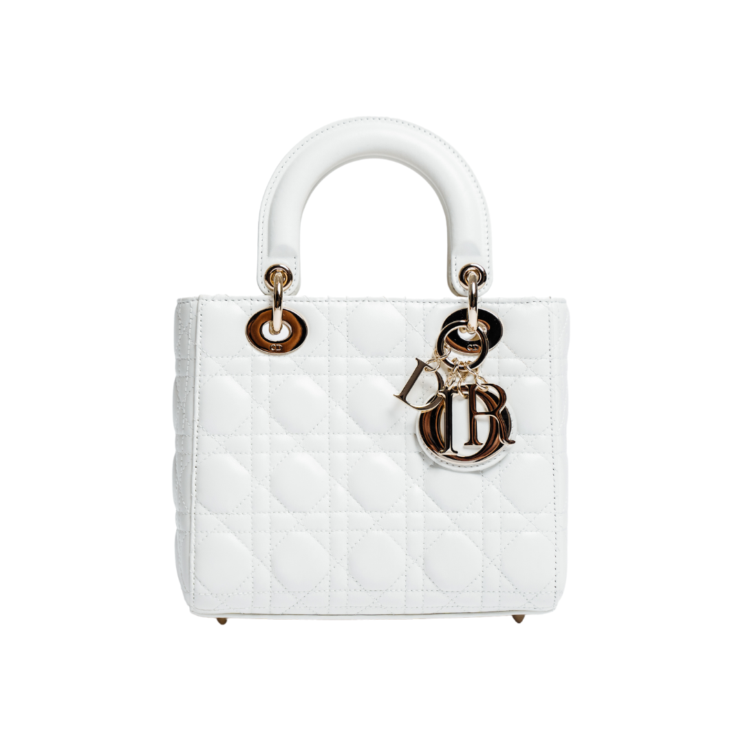 CHRISTIAN DIOR WHITE LADY DIOR SMALL